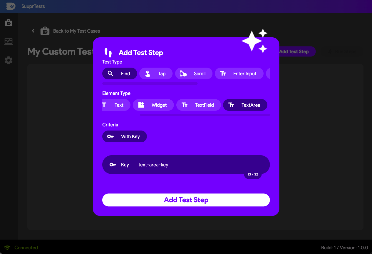 Find Text Area with Key