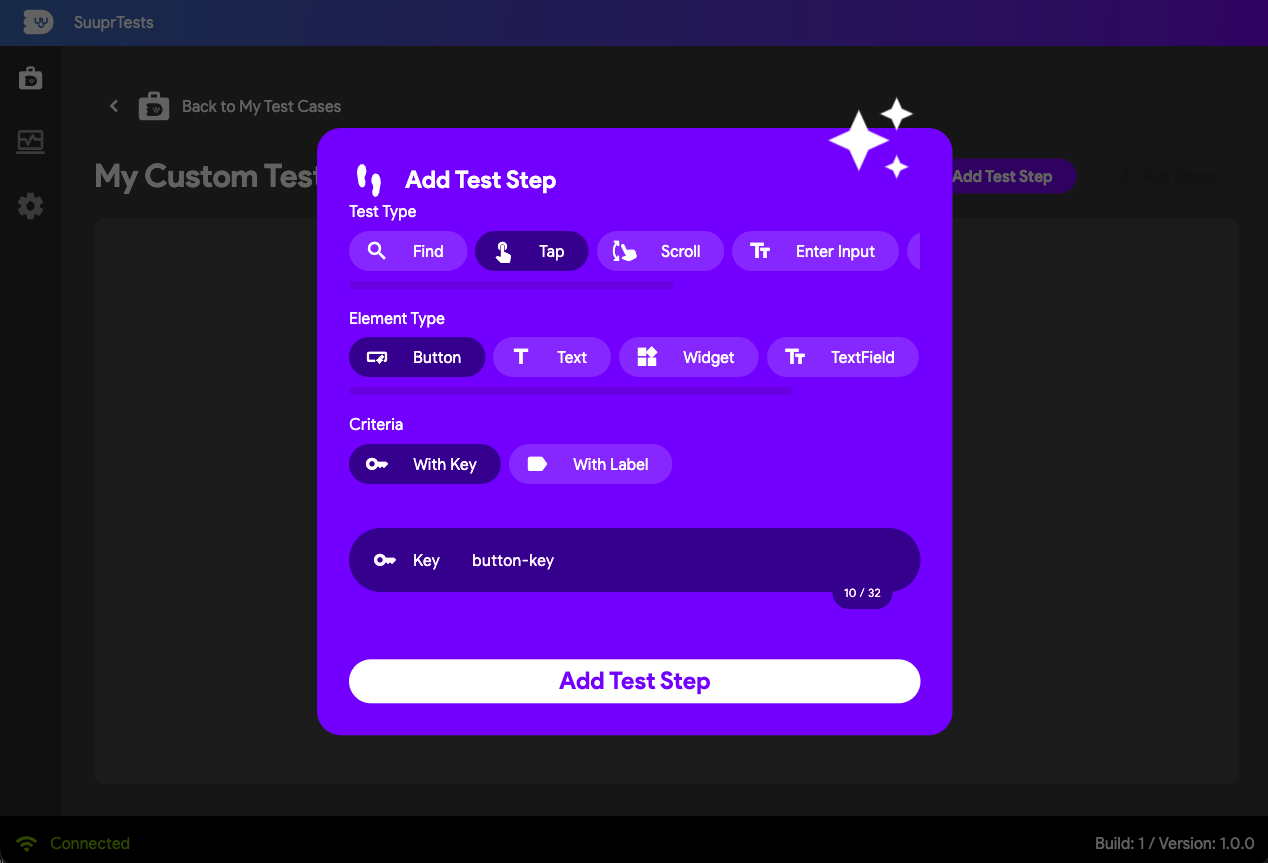 Tap Button with Key