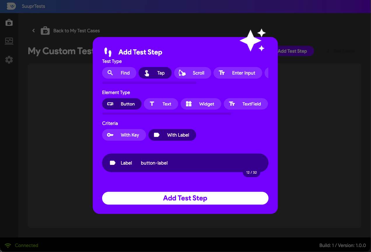 Tap Button with Label
