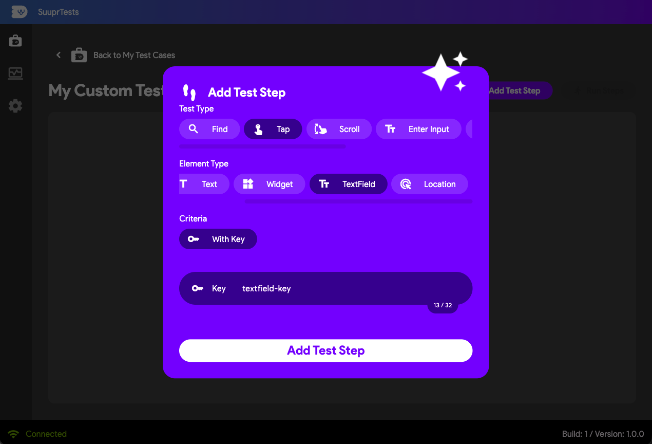 Tap TextField with Key