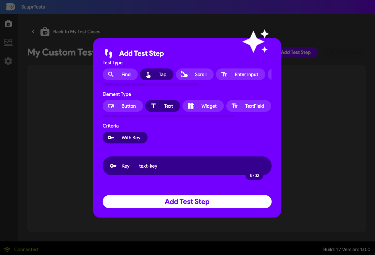 Tap Text with Key